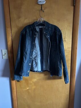 Chico's Dark Blue Denim Jean Jacket